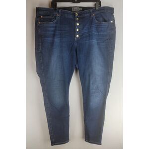Torrid Womens Size 24R Bombshell Skinny Premium Stretch Button Fly Jeans